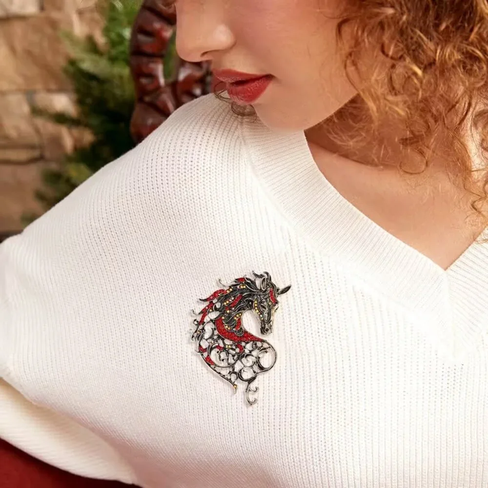 Horse Silhouette Brooch - Picture 4 of 4